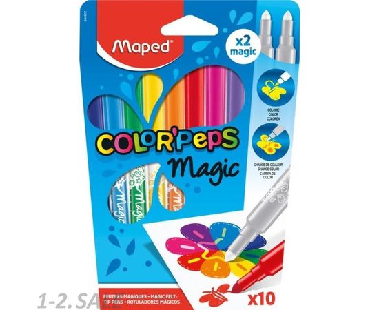 755956 - Фломастеры MAPED COLORPEPS MAGIC меняющие свой цвет, 10 цв.,844612 1139972 (2)