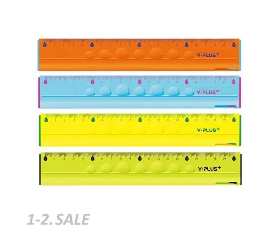 755989 - Линейка 20см Y-Plus, 4в1, линейка пластик, точилка, карандаш ч/ф, ластик 1013203 (3)
