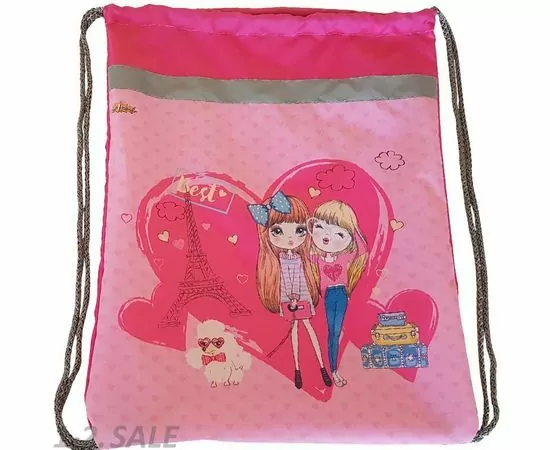 756027 - Мешок для обуви №1 School Girls 350x420мм со светоотражателем, МСО-5с 1017933 (2)