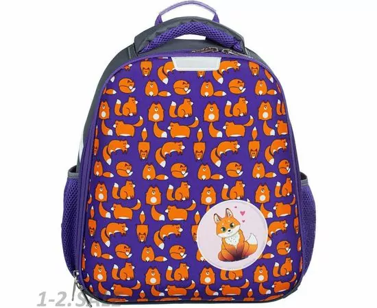 756132 - Ранец №1School Basic   Лисички, 2 отд., ортопед. cпинка 1145914 (2)
