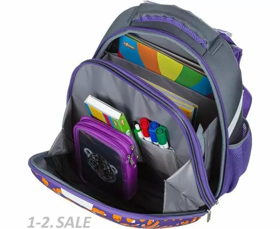 756132 - Ранец №1School Basic   Лисички, 2 отд., ортопед. cпинка 1145914 (9)