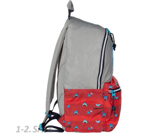 756164 - Рюкзак школьный Milan Shark Attack красно-серый, 41х30х18 см,624605SRT 1147702 (5)