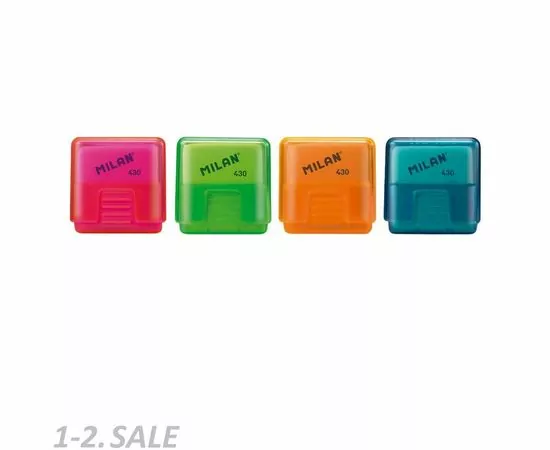 756195 - Ластик каучуковый Milan Look в пластиковом чехле PMMS430LK, цв в асс (ДС) 1032908 (2)