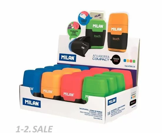 756223 - Ластик -точилка Milan Compact touch, цв в асс 4706116 1032917 (3)