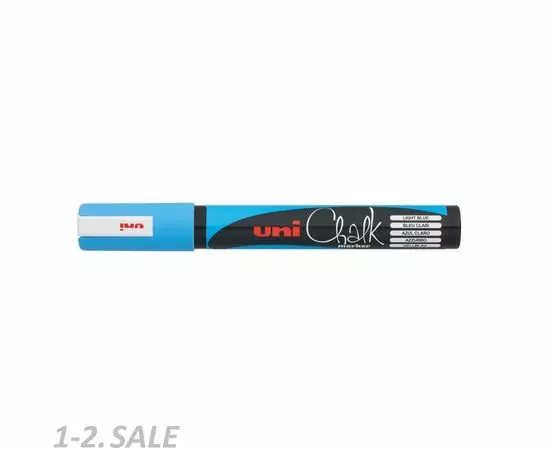 756339 - Маркер меловой UNI PWE-5M, голубой, 1.8-2.5 мм. 719208 (2)