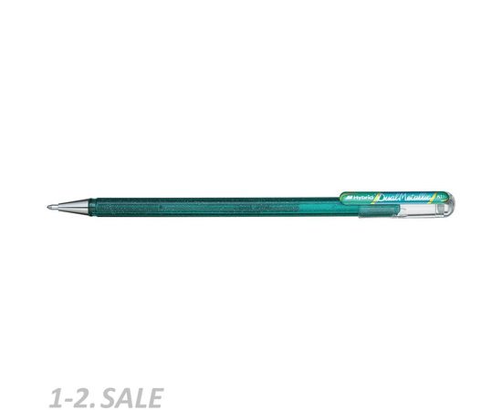 756890 - Ручка гелевая Pentel Hibrid Dual Metallic 0,55мм хамелеон зеленый+синий 778515 (2)