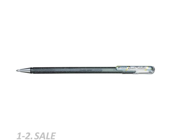 756893 - Ручка гелевая Pentel Hibrid Dual Metallic 0,55мм хамелеон серебро 778520 (2)