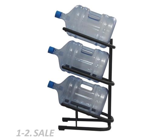776119 - Метал.Мебель KD_Бридж-3 стеллаж для воды бутилир. на 3 тары, цв.черный 405880 (1)