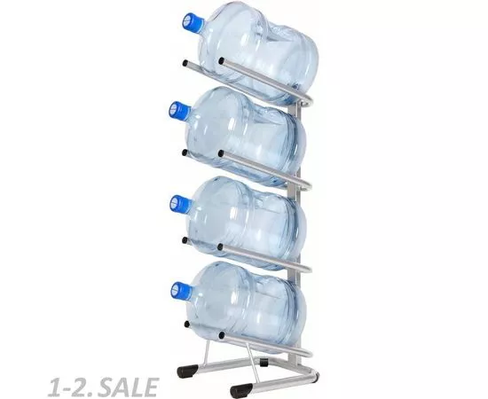 776121 - Метал.Мебель KD_Бридж-4 стеллаж для воды бутилир. на 4 тары, цв. серый 276304 (1)