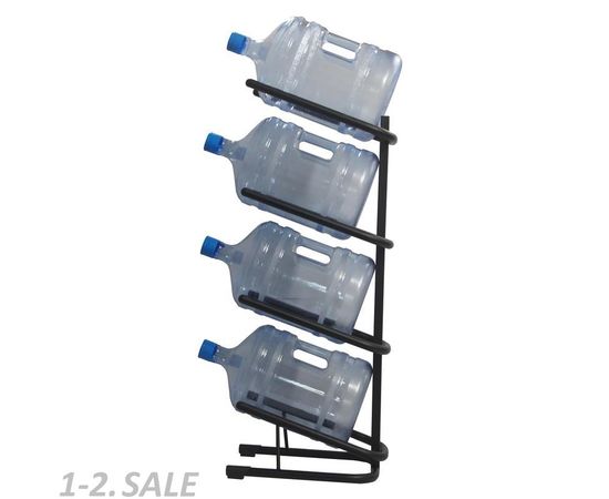 776122 - Метал.Мебель KD_Бридж-4 стеллаж для воды бутилир. на 4 тары,цв.черный 405881 (1)