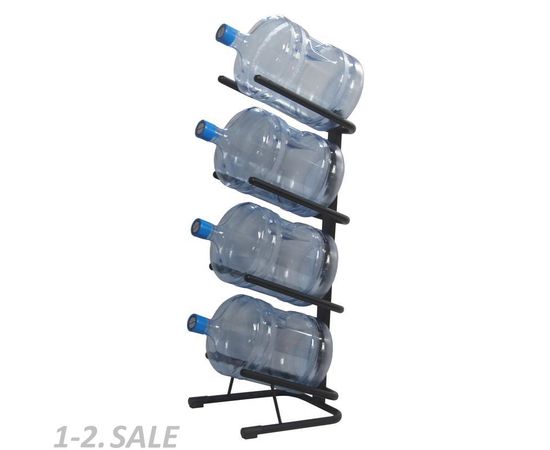 776122 - Метал.Мебель KD_Бридж-4 стеллаж для воды бутилир. на 4 тары,цв.черный 405881 (2)