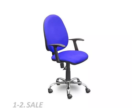 776172 - Кресло UP_EChair 223 PC ткань синяя С06, хром 754095 (1)