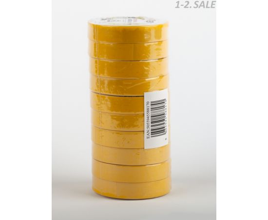 509606 - ЭРА изолента ПВХ 15/20 желтая 0.15х15 мм, 20м 190% растяж. 3751 (4)