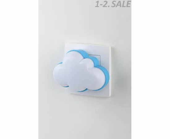 575211 - ЭРА ночник св/д детский NN-605 0.5W пластик, белый, 220V, фотосенсор NN-605-LS-W (10)