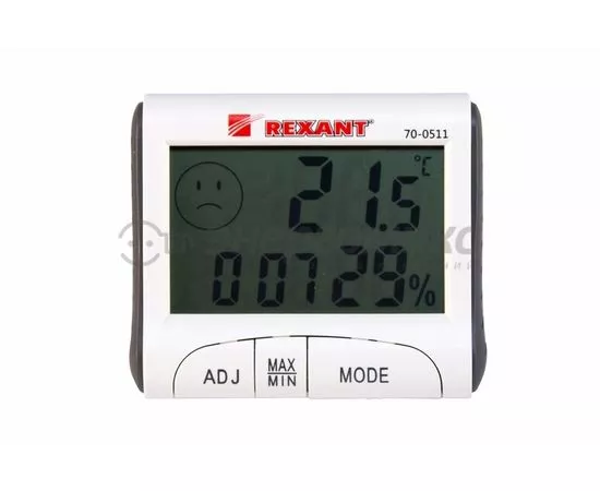 611644 - Термогигрометр комнатный с часами и функцией будильника REXANT, 70-0511 (1)