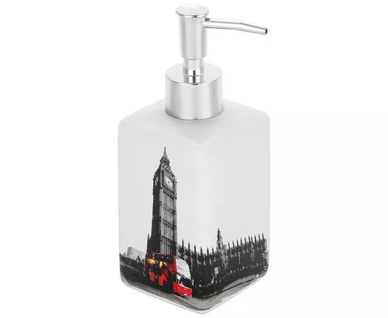 612686 - Дозатор для жидкого мыла Лондон, керамика, DIS-L, 2904 Рыжий Кот (1)
