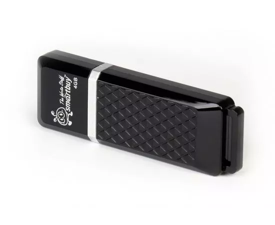 613006 - Флэш-диск (флэшка) USB 16GB Smartbuy Quartz series Black (SB16GBQZ-K) (1)