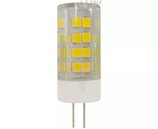 621193 - ЭРА стандарт G4 220V 5W(400lm) 2700K 2K 50x18 JC-5w-220V-corn, ceramics-827-G4 керамика, металл 5384 (2)