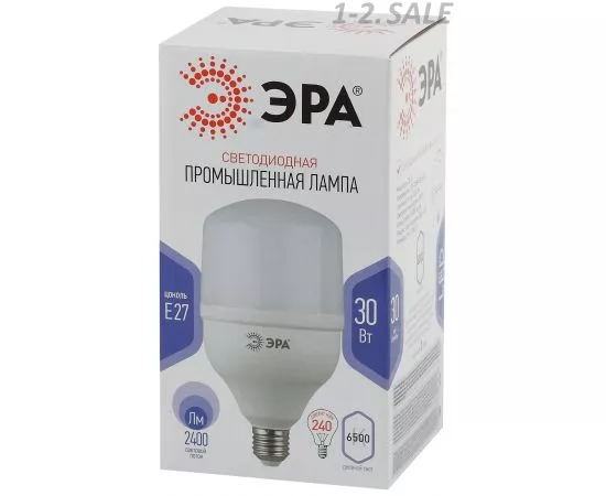 635145 - ЭРА стандарт высокомощн. E27 30W(2400lm) 6500K 6K 180x80 POWER T100-30W-6500-E27 2972 (4)