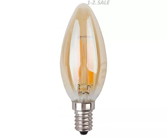 656817 - ЭРА F-LED свеча B35-5w-827-E14 золото филамент (нитевидная), прозр. (2)