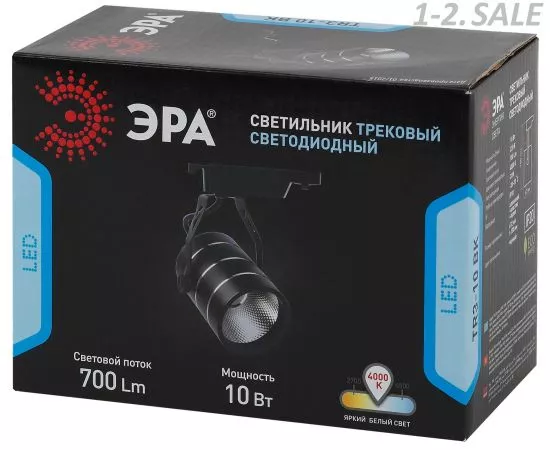 660823 - ЭРА TR3-10 BK св/д св-к трековый (на шинопровод) 10W черный COB (30/360) 6992 (3)