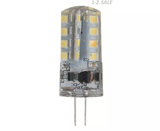 666066 - Лампа св/д ЭРА стандарт G4 12V 3W (240lm) 4000K 4K 42х16 LED-JC-3W-12V-840-G4 (2)