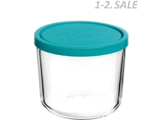 687108 - Bormioli Rocco контейнер стекло Frigoverre круглый высокий d-12 см,700 мл,с синей крышкой B339140-1 (2)