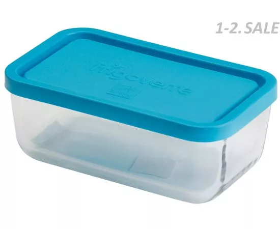 687113 - Bormioli Rocco контейнер стекло Frigoverre прямоугольный 21*13 см, 1100 мл, с синей крышкой B335160 (2)