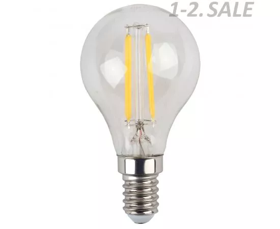 703597 - ЭРА F-LED 5W E14 P45-5W-827-E14 (филамент, шар, 5Вт, тепл, E14) 3185 (2)