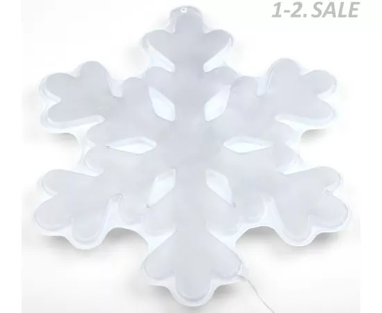 709599 - ЭРА Фигура новогод. Снежинка 48LED xолодный белый 50см, прозр.провод 220V, IP44 Б0041936 (3)