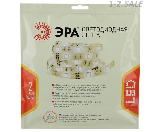 718372 - ЭРА лента св/д 24V 20w/m 192 led/m IP33 холодный, 2 ряда св/д, 5м SMD2835-4000K 3932 (2)