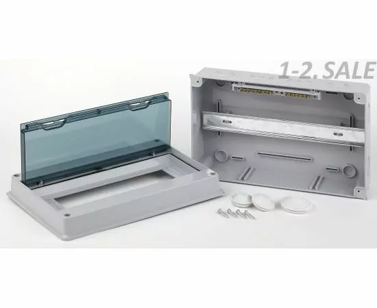 737604 - ЭРА SIMPLE бокс (корпус) пластик КМПн-15 мод. (ЩРН) навесной, опломбировка, серый IP65 (3)
