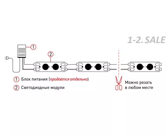 738157 - ЭРА св/д модуль 12V 40x2led 16led/m 8W/m 6500K 6K IP6 5м MZ2835-02-12V-2835-IP65-5m-6500 5002 (3)