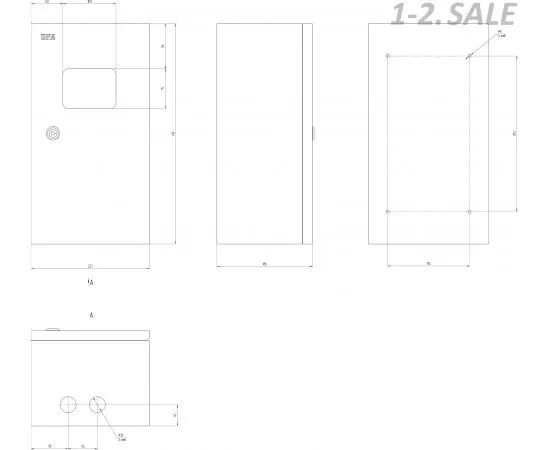 738712 - ЭРА SIMPLE щит (корпус) метал. ЩМПг-01 (410x220x175) окно, IP54 (2)