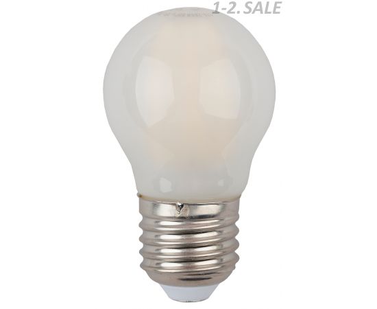 763854 - ЭРА F-LED шар G45 E27 9W(770Lm) 4000K 4K филамент (нитевидная) матов.75х45 P45-9W-840-E27 frost 5380 (3)