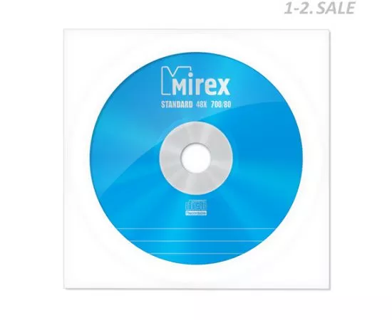 27516 - К/д Mirex Standart CD-R80/700MB 48x в бумажном конверте с окном (2)