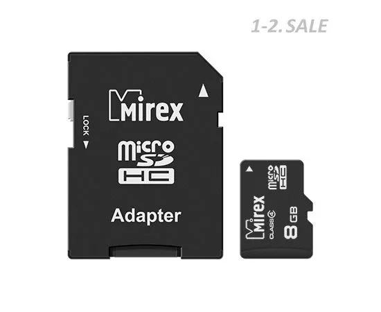 318550 - Флэш-карта (памяти) MicroSDHC 8Gb class4 MIREX адаптер (3)