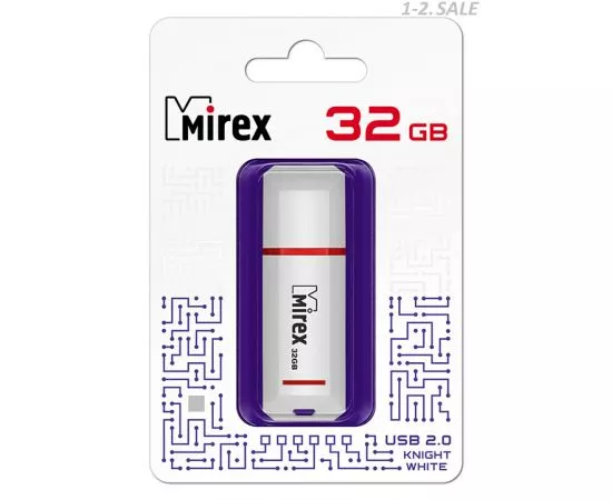 379570 - Флэш-диск USB 32GB Mirex KNIGHT WHITE (ecopack) (2)