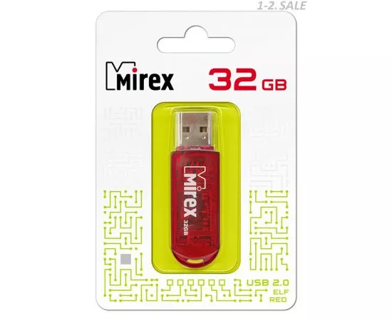 427157 - Флэш-диск USB 32GB Mirex ELF RED (ecopack) (2)