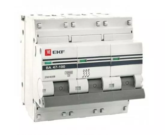 577379 - EKF Автоматический выключатель ВА47-100, 3P 10А (C) 10kA EKF PROxima (1)