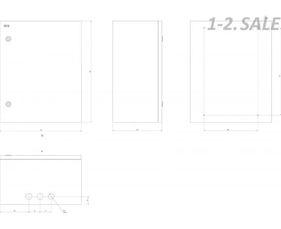 770153 - ЭРА SIMPLE щит (корпус) метал. ЩМП-2-0 (500х400х240) IP31 (3)