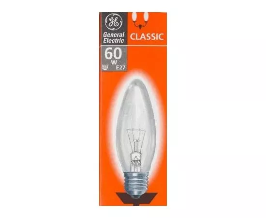 14570 - GE C1 (B) E27 60W свеча прозрачная (Белоруссия) 74399 (1)