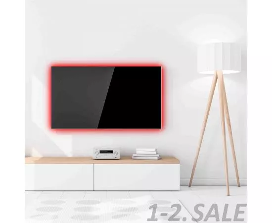 718600 - APEYRON комплект Лента св/д+пульт ДУ+USB TV подсветка 5V 7,2W/m 30Led/m IP20 RGB 2x0,5м 5050 10-70 (20)