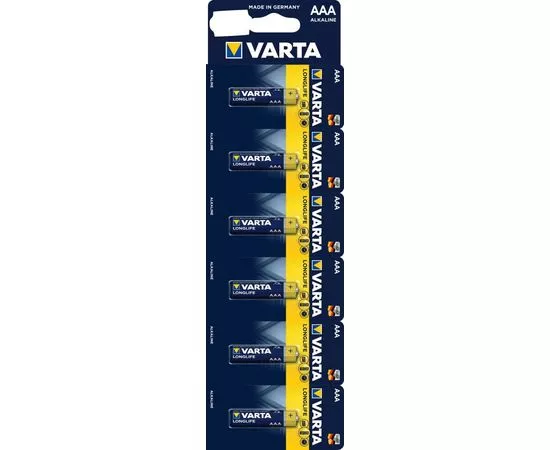 636685 - Элемент питания Varta 4103.101.486 LONGLIFE LR03/286 BL6 (отрывная лента) (1)