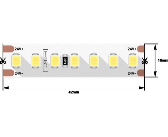 772643 - SWG/Lumker Лента св/д 17W/m SMD2835 (IP33) 3000K 2K 3000K 2K 24V CRI=92-96 (5м цена за метр) (1)