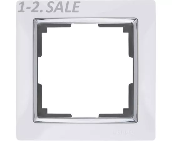 732681 - Werkel рамка СУ 1 мест. Snabb (белый) (WL03-Frame-01-white a028880)W0011901 a051657 (2)