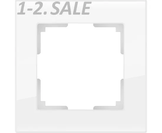 732815 - Werkel рамка СУ 1 мест. Favorit (белый,стекло) W0011101 a051192 (2)