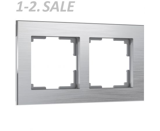 732854 - Werkel рамка СУ 2 мест. Aluminium (алюминий) (WL11-Frame-02 a033740) W0021706 a050957 (5)