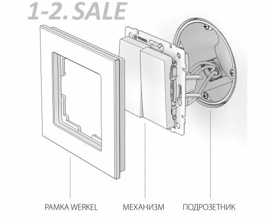 732908 - Werkel мех. выкл. СУ 2 кл. 10A (шампань рифленый) W1120010 a051423 (4)