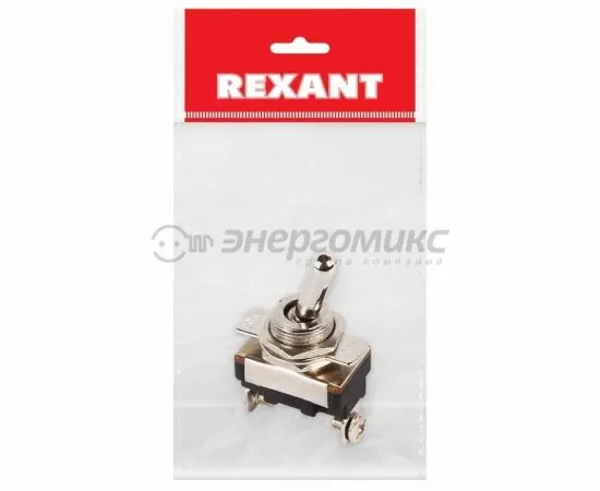 679599 - REXANT тумблер 220V 10А (2c) ON-OFF однополюсный Mini (ASW-23) инд.уп., 36-4310-1 (1)